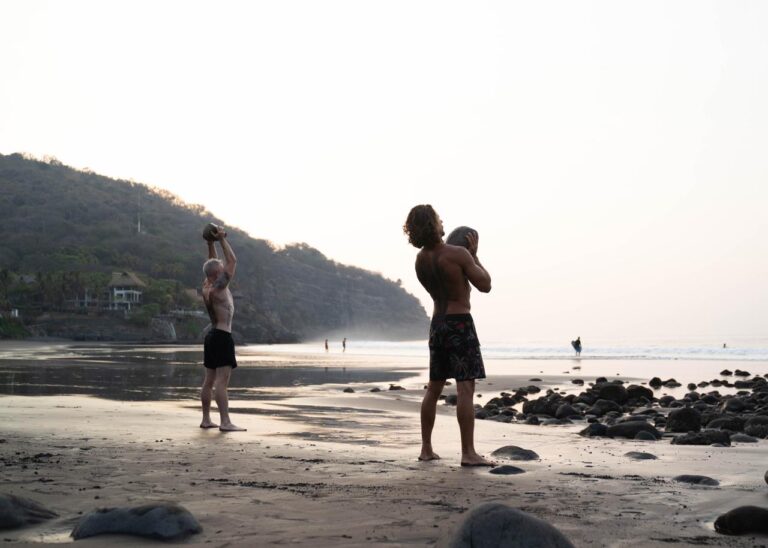 exercise on the beach