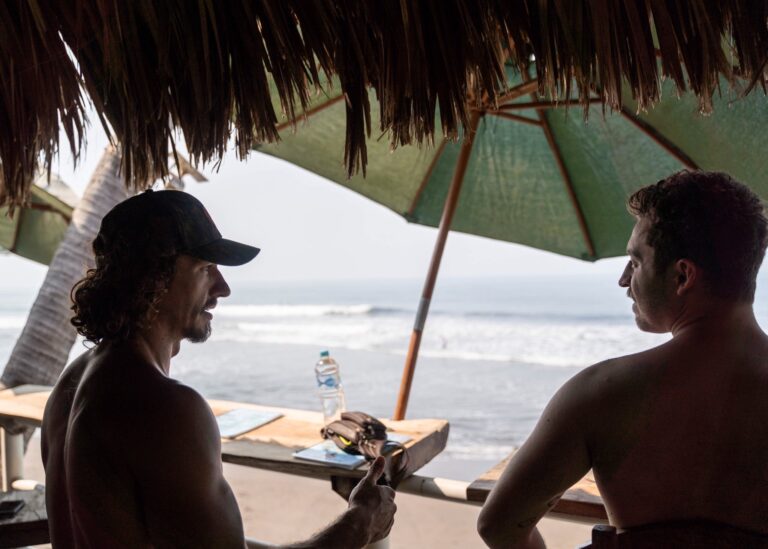 strategizing by the sea